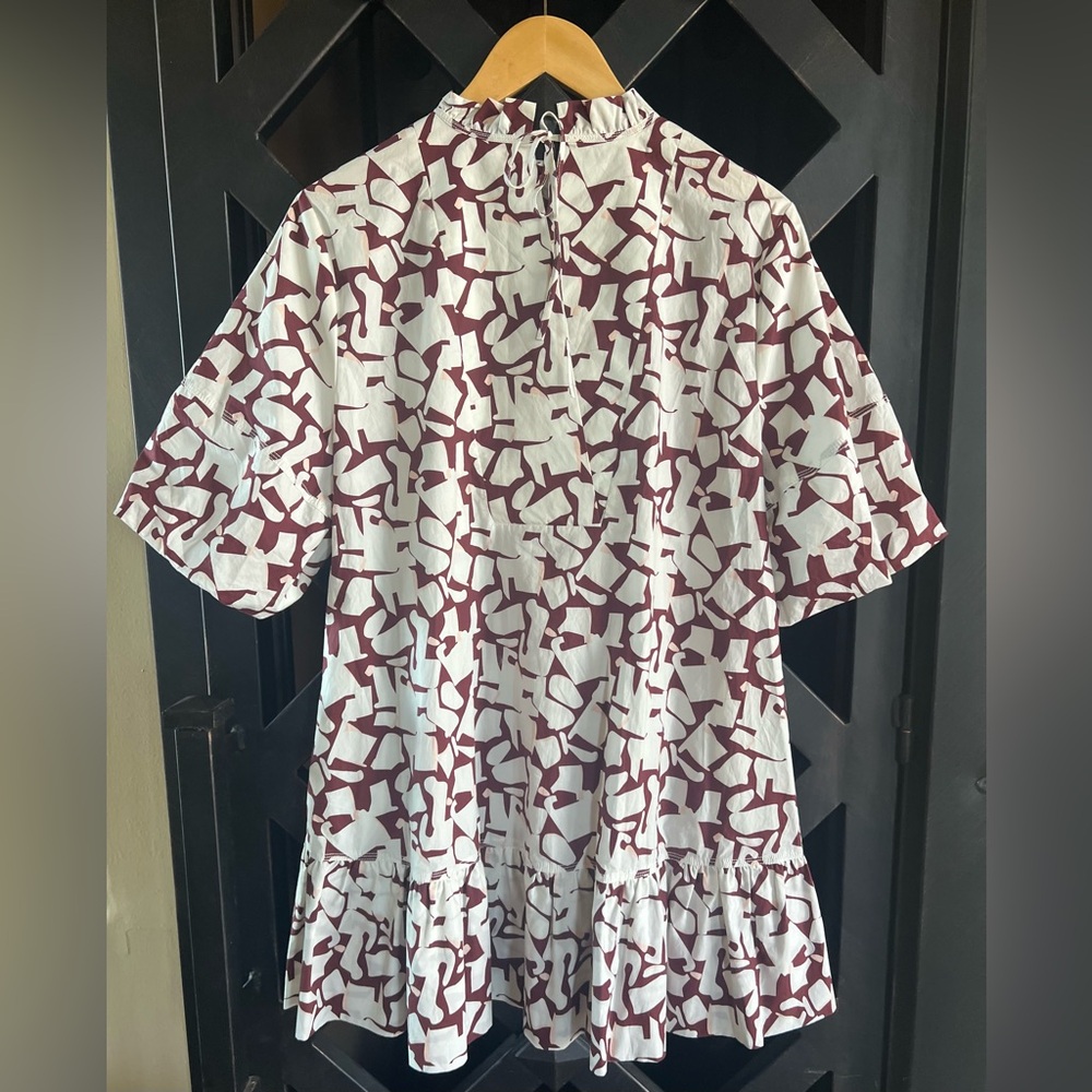$600 Camilla and Marc "Como" High Neck Mini Dress - Burgundy Floral US 2 EUC - Picture 4 of 13